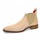 Emilio Franco "Leonardo" Beige Genuine Italian Patent Leather Ankle Boots.